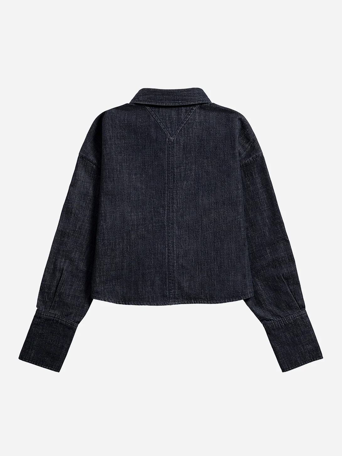 Motif Sleeve Denim Shirt - Image 5