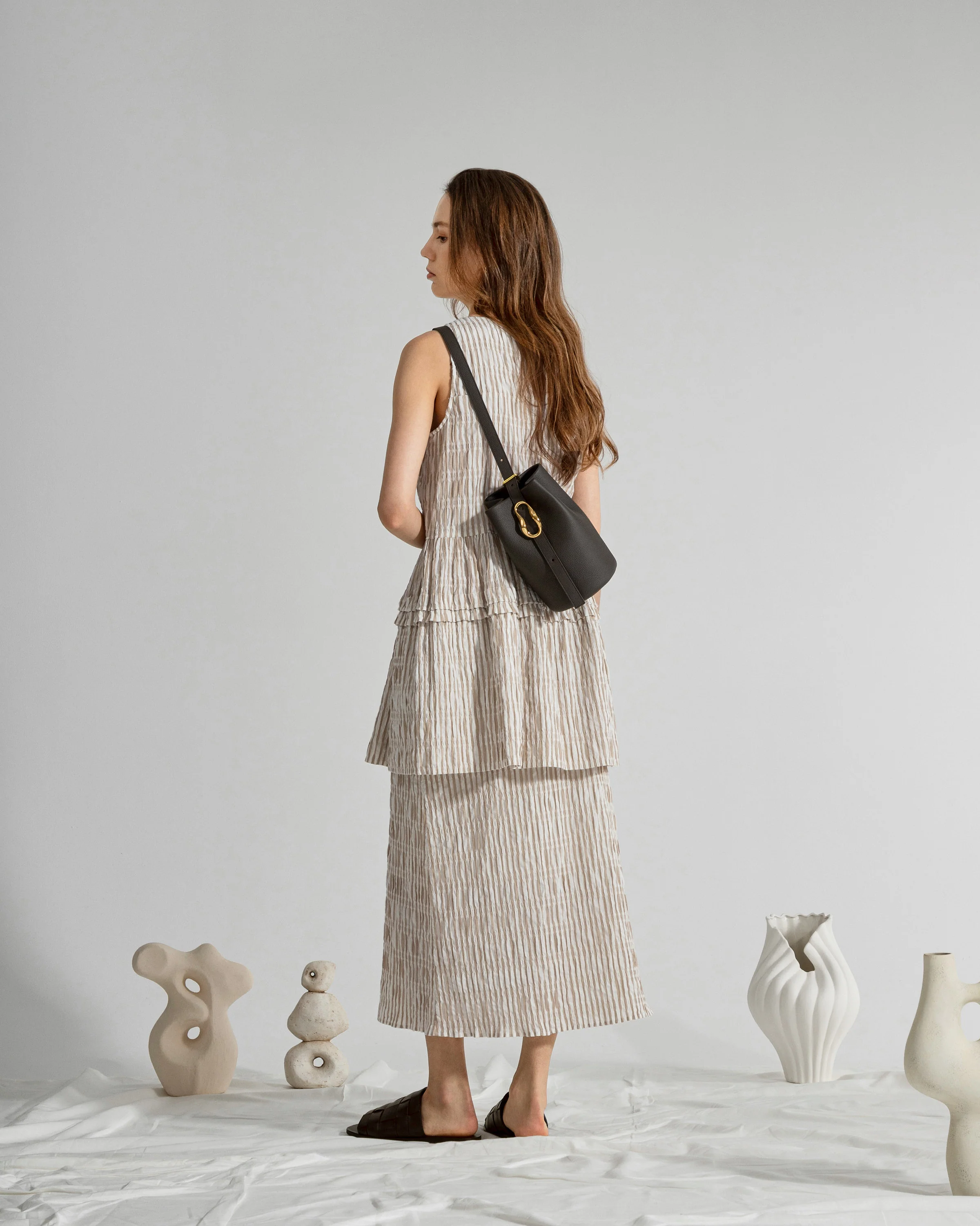 Striped Overlap Skirt - Image 4