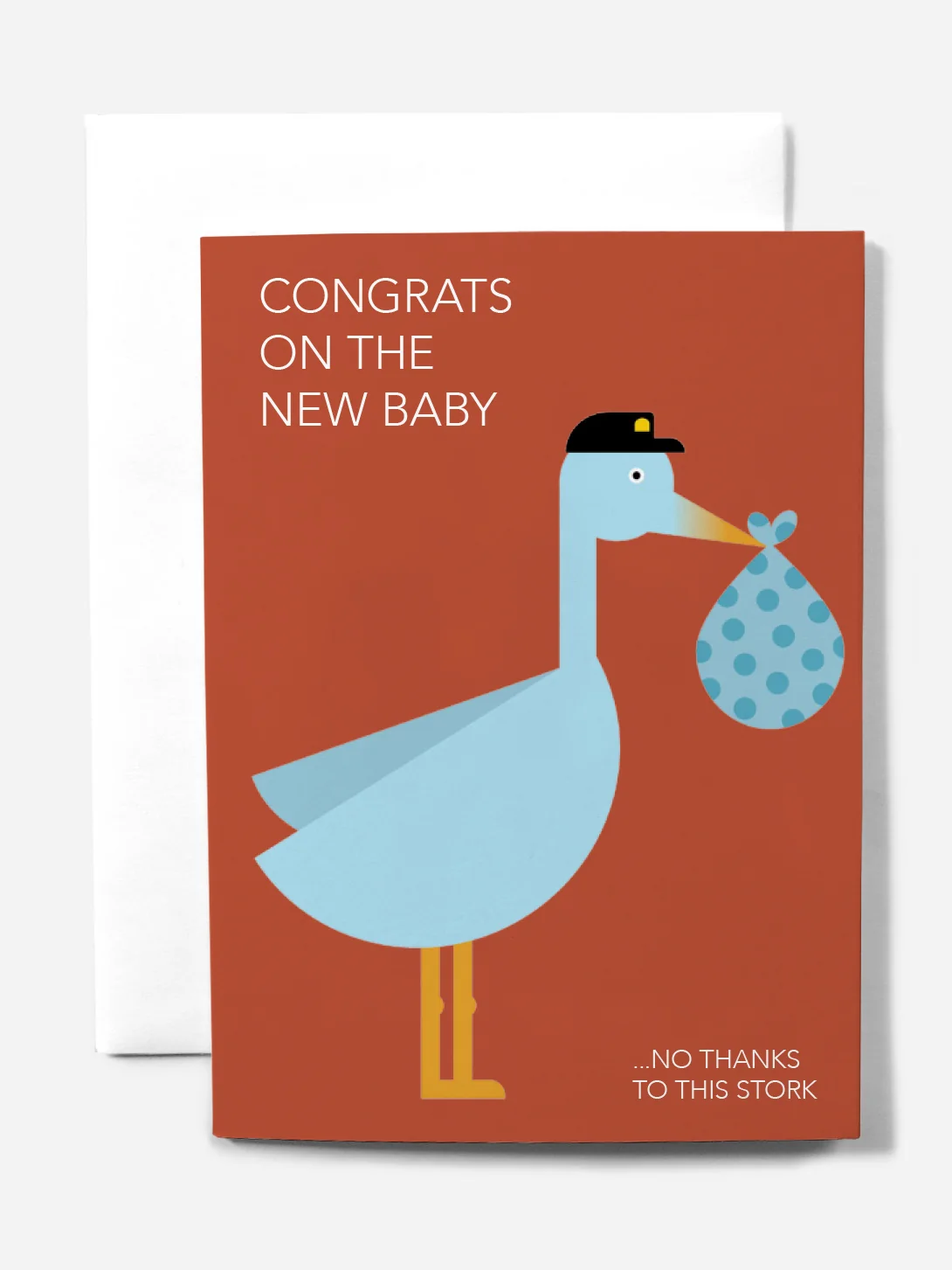 NO THANKS STORK Nice AF Greeting Card