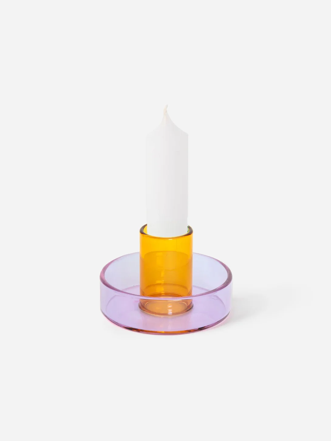 Duo Tone Glass Candle Holder