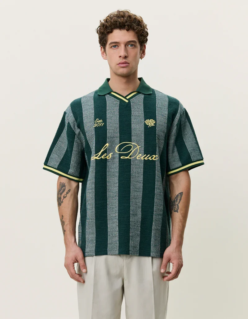 Stripe Jacquard Football Jersey - Image 2