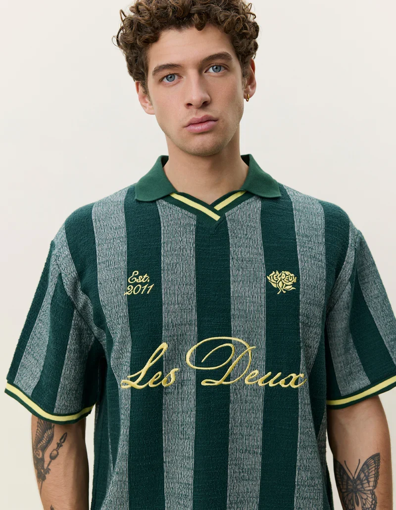 Stripe Jacquard Football Jersey - Image 5
