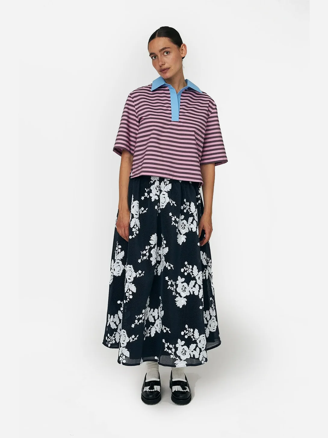Sequins Mesh Midi Skirt - Image 2